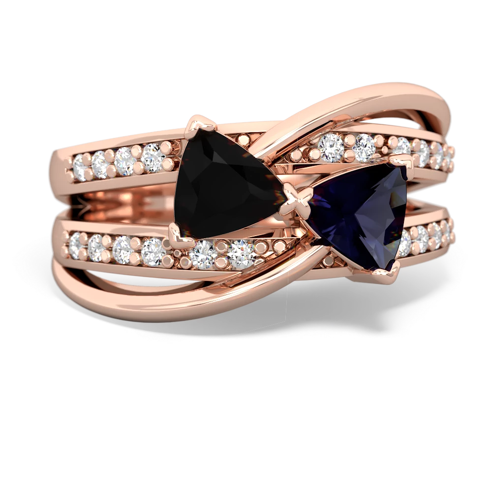 Onyx Bowtie 14K Rose Gold ring R2360