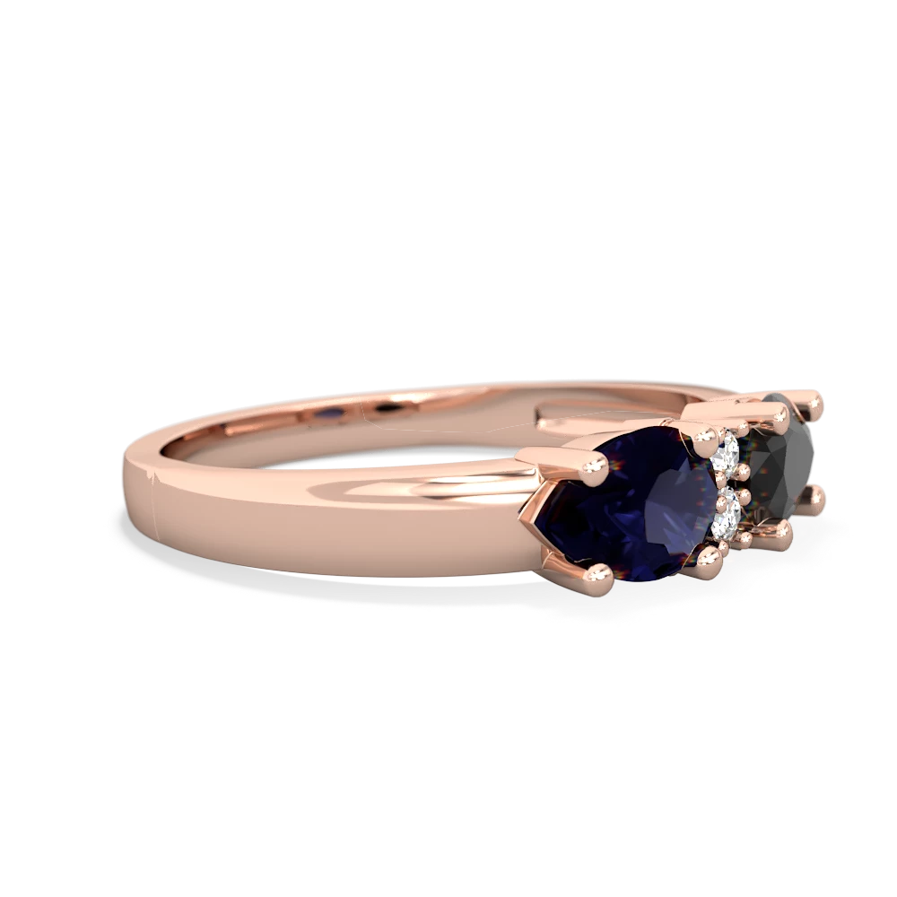 Onyx Pear Bowtie 14K Rose Gold ring R0865