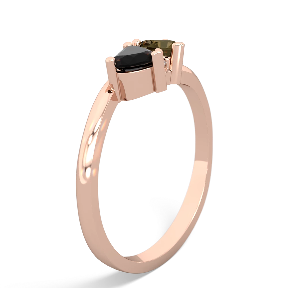 Onyx Sweethearts 14K Rose Gold ring R5260