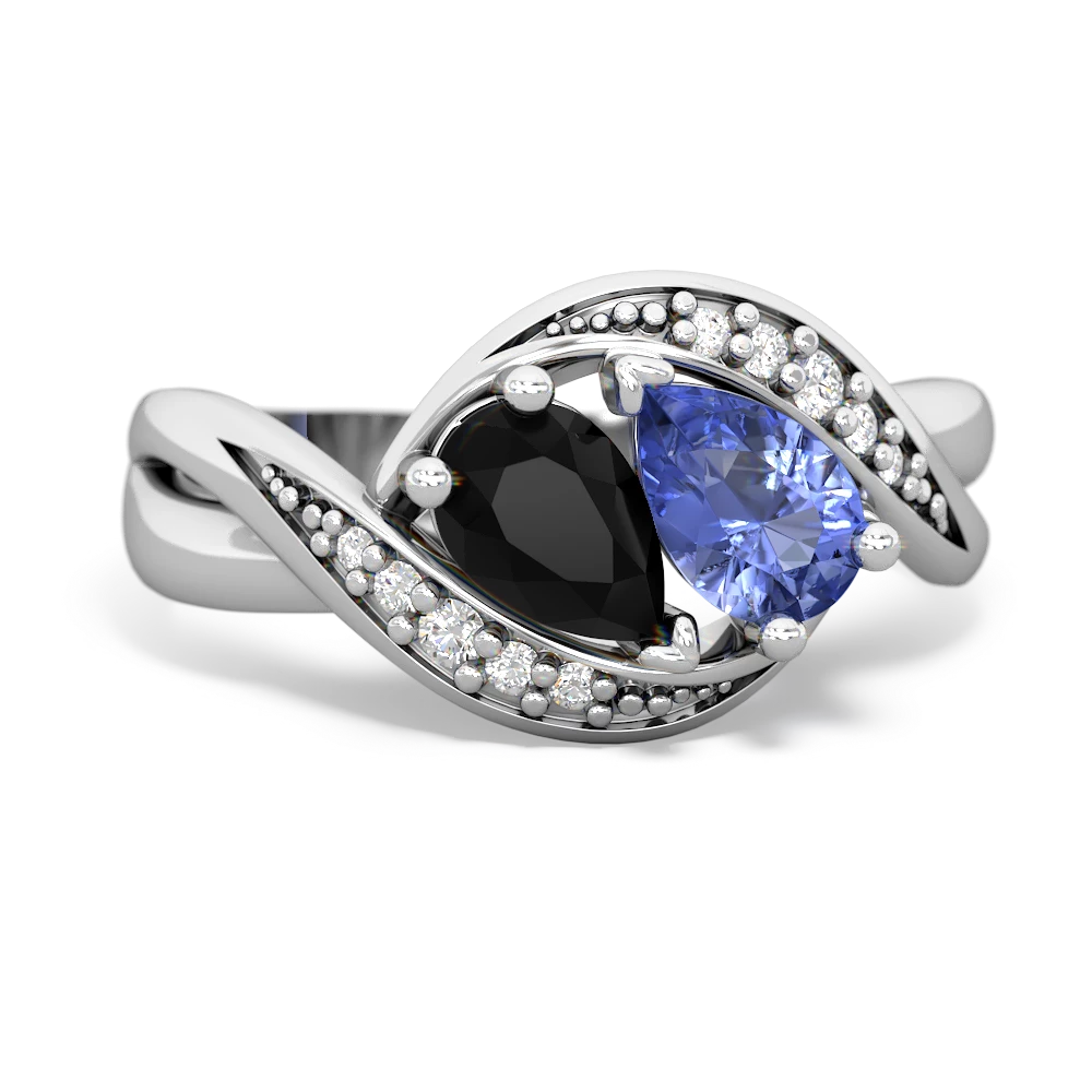 Onyx Summer Winds 14K White Gold ring R5342