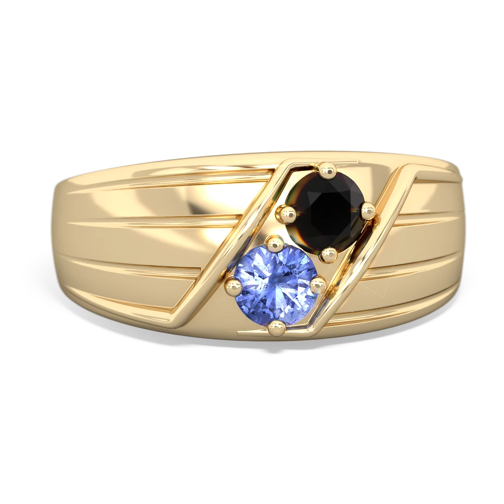 Onyx Men's Streamline 14K Yellow Gold ring R0460