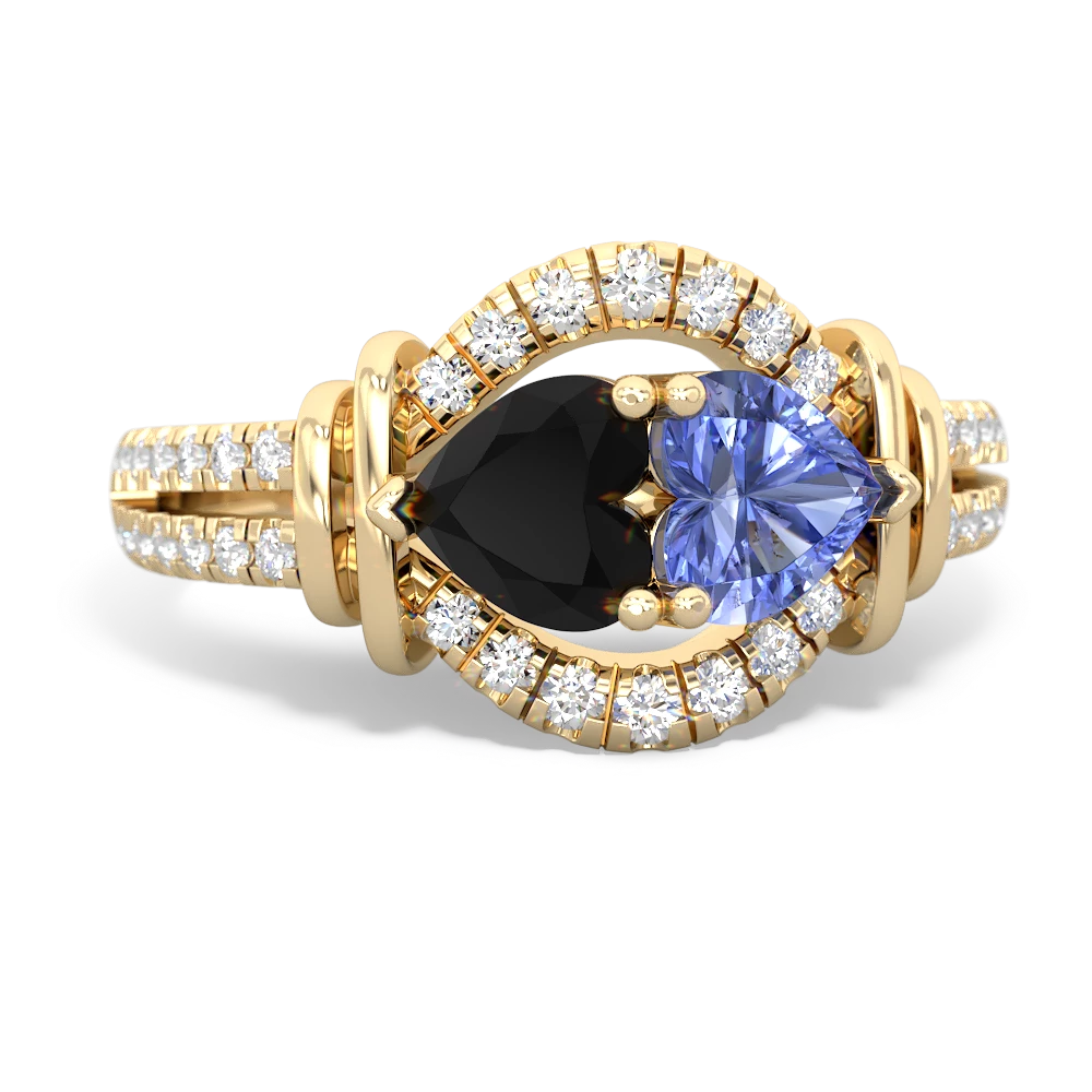 Onyx Art-Deco Keepsake 14K Yellow Gold ring R5630