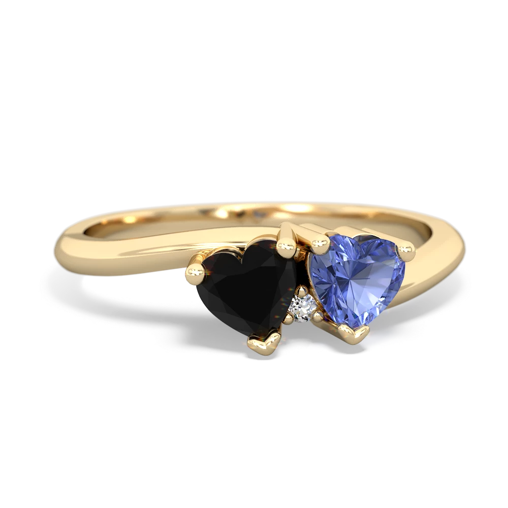 Onyx Sweethearts 14K Yellow Gold ring R5260