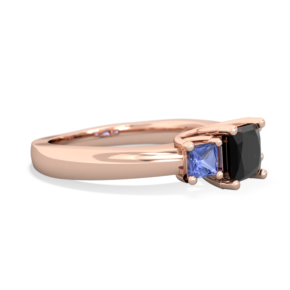 Onyx Three Stone Trellis 14K Rose Gold ring R4015