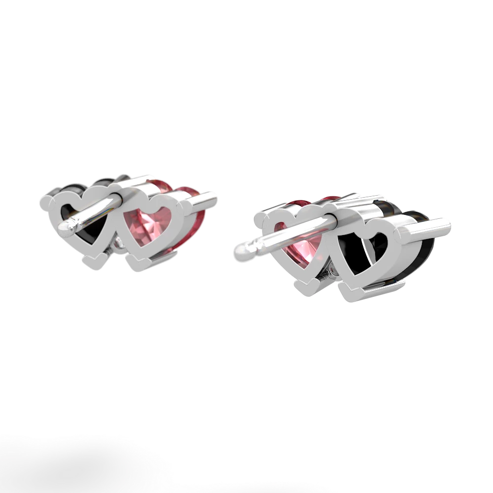 Onyx Sweethearts 14K White Gold earrings E5260