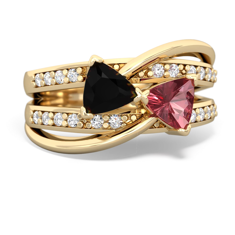 Onyx Bowtie 14K Yellow Gold ring R2360