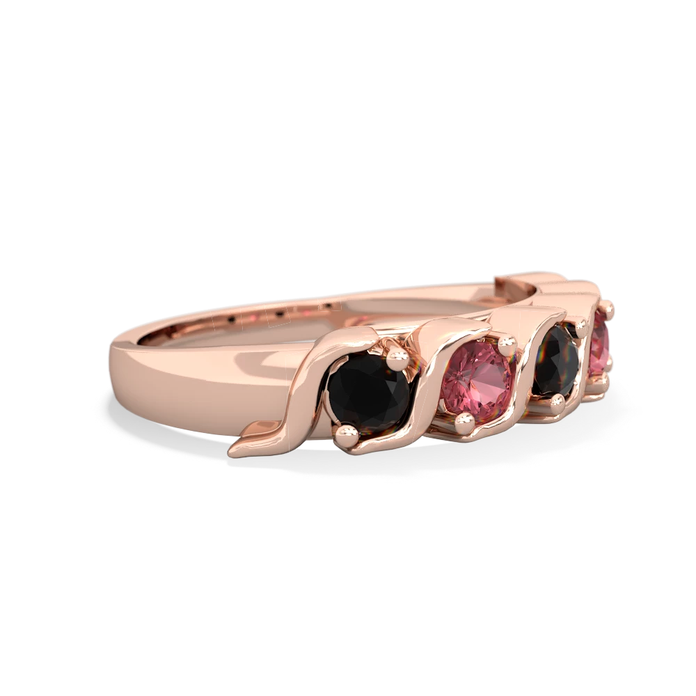 Onyx Anniversary Band 14K Rose Gold ring R2089