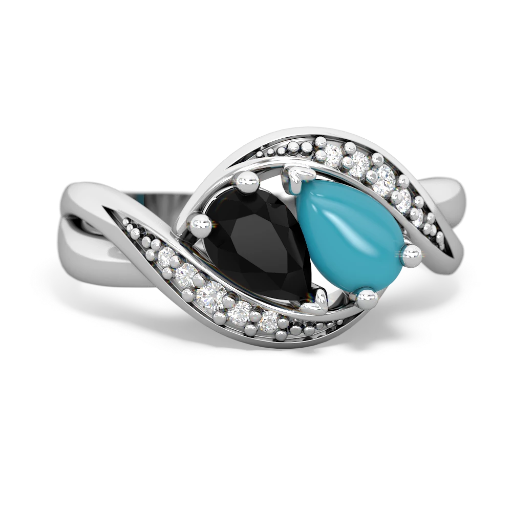 Onyx Summer Winds 14K White Gold ring R5342