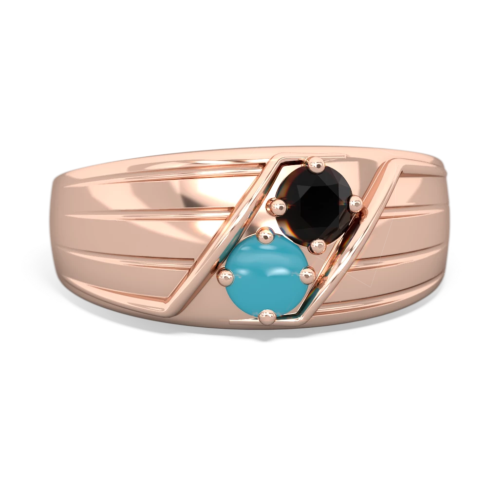 Onyx Men's Streamline 14K Rose Gold ring R0460