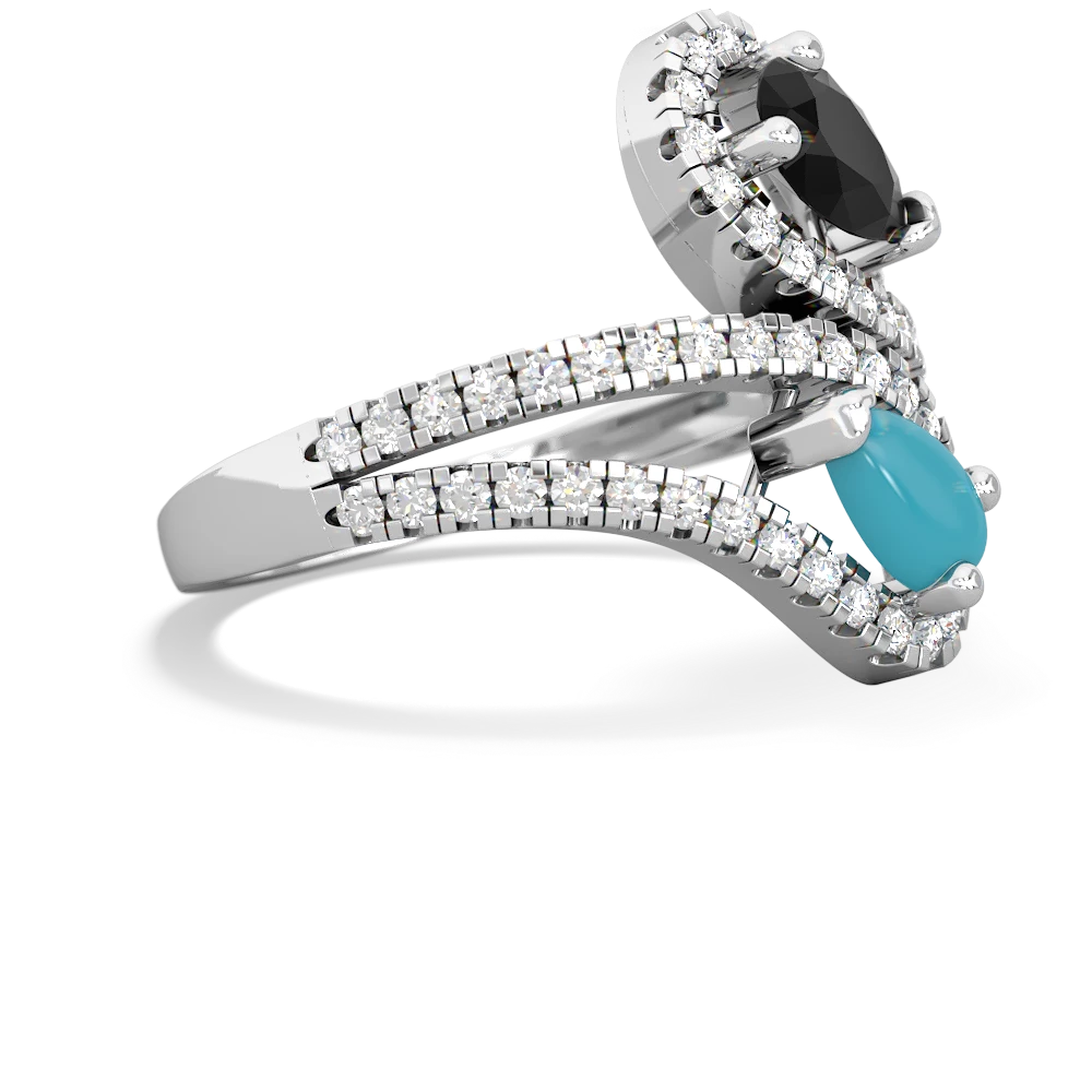 Onyx Diamond Dazzler 14K White Gold ring R3000