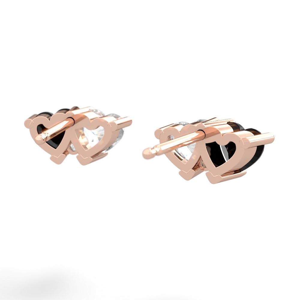 Onyx Sweethearts 14K Rose Gold earrings E5260