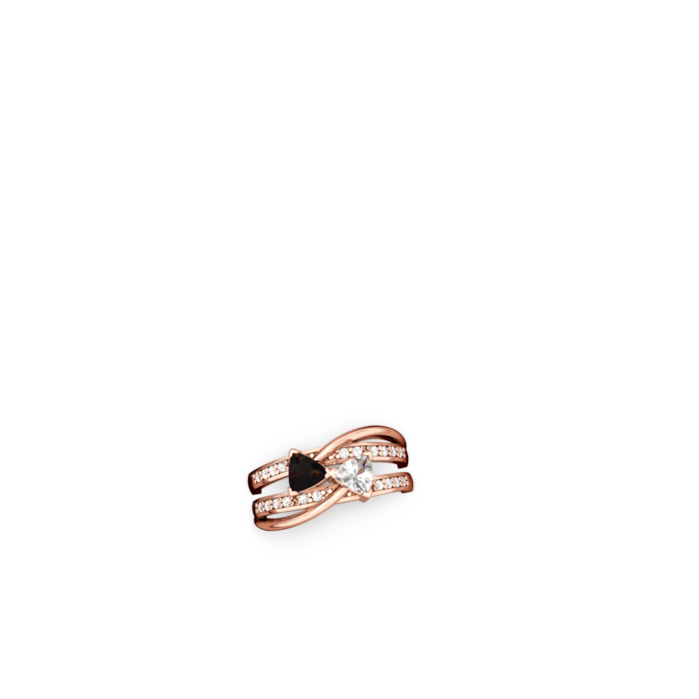 Onyx Bowtie 14K Rose Gold ring R2360