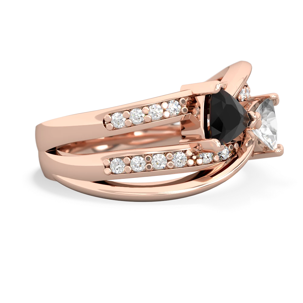 Onyx Bowtie 14K Rose Gold ring R2360