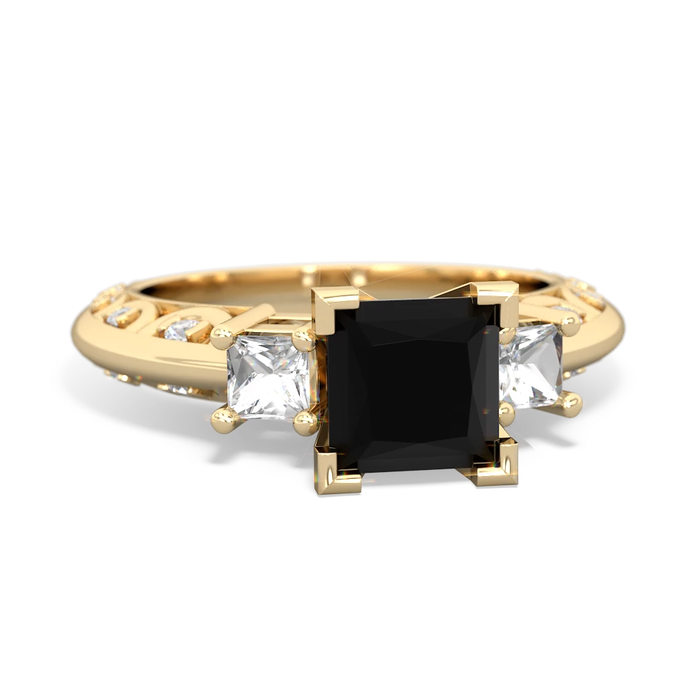 Onyx Eternal Embrace Engagement 14K Yellow Gold ring C2001