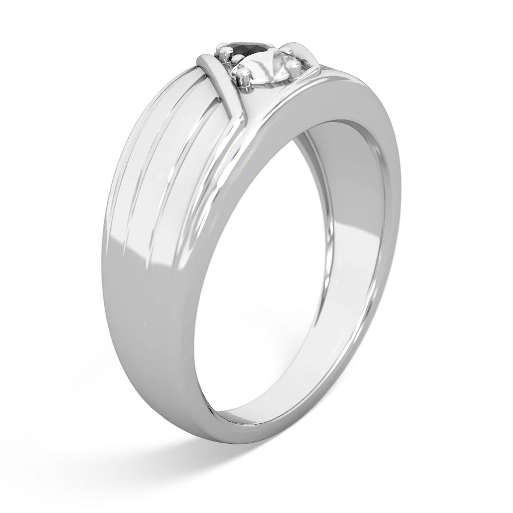 Onyx Men's Streamline 14K White Gold ring R0460