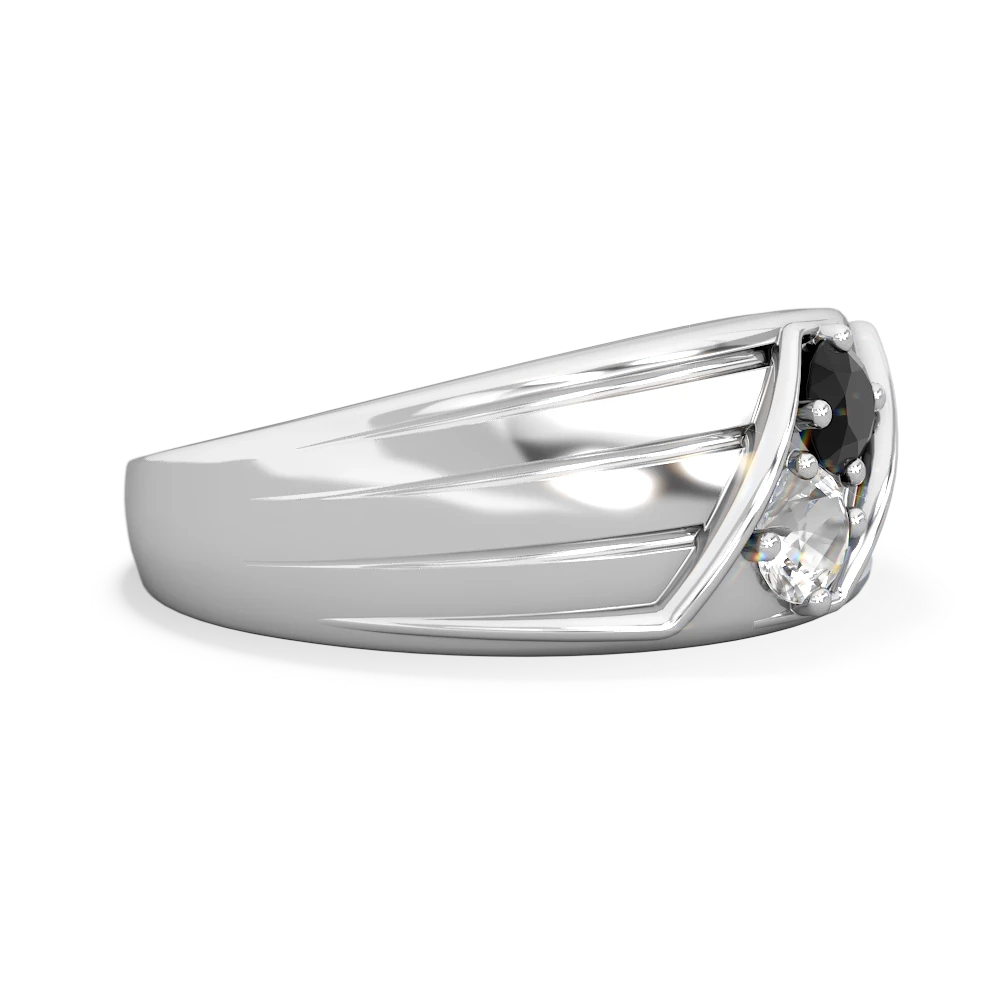 Onyx Men's Streamline 14K White Gold ring R0460