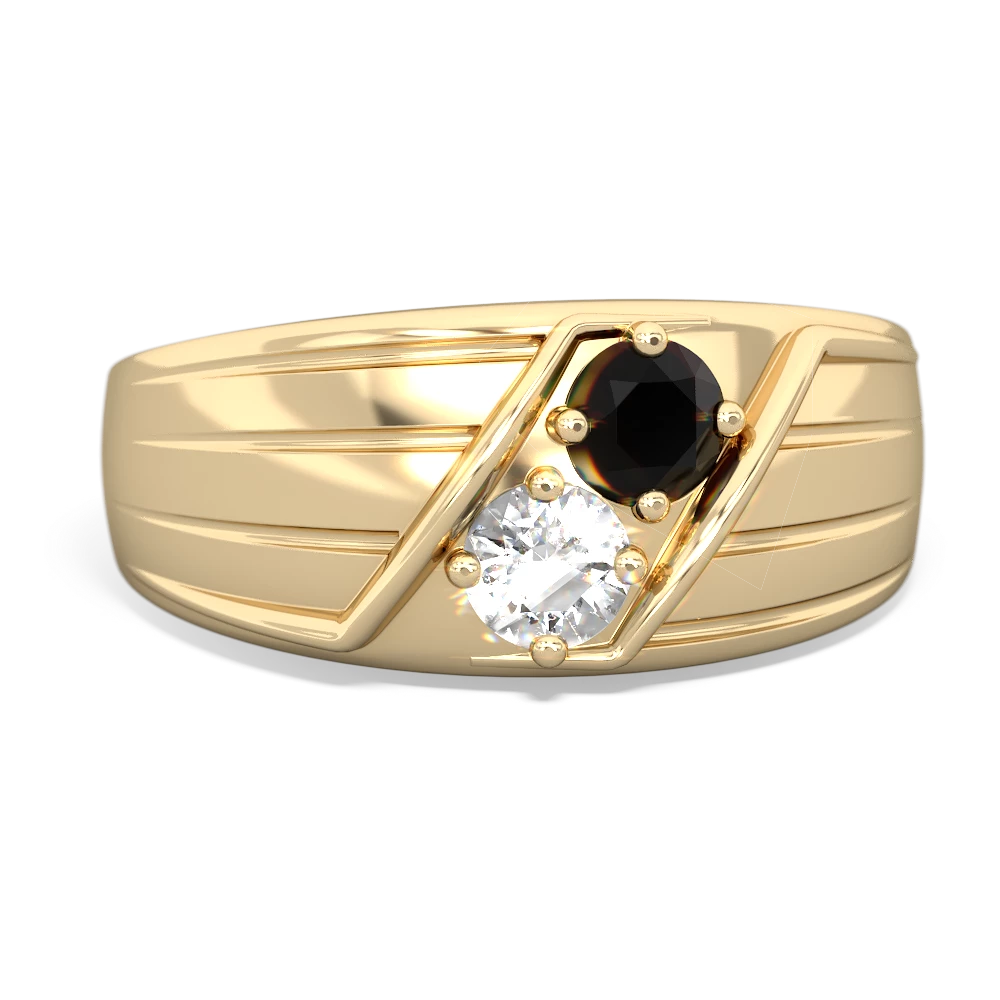 Onyx Men's Streamline 14K Yellow Gold ring R0460