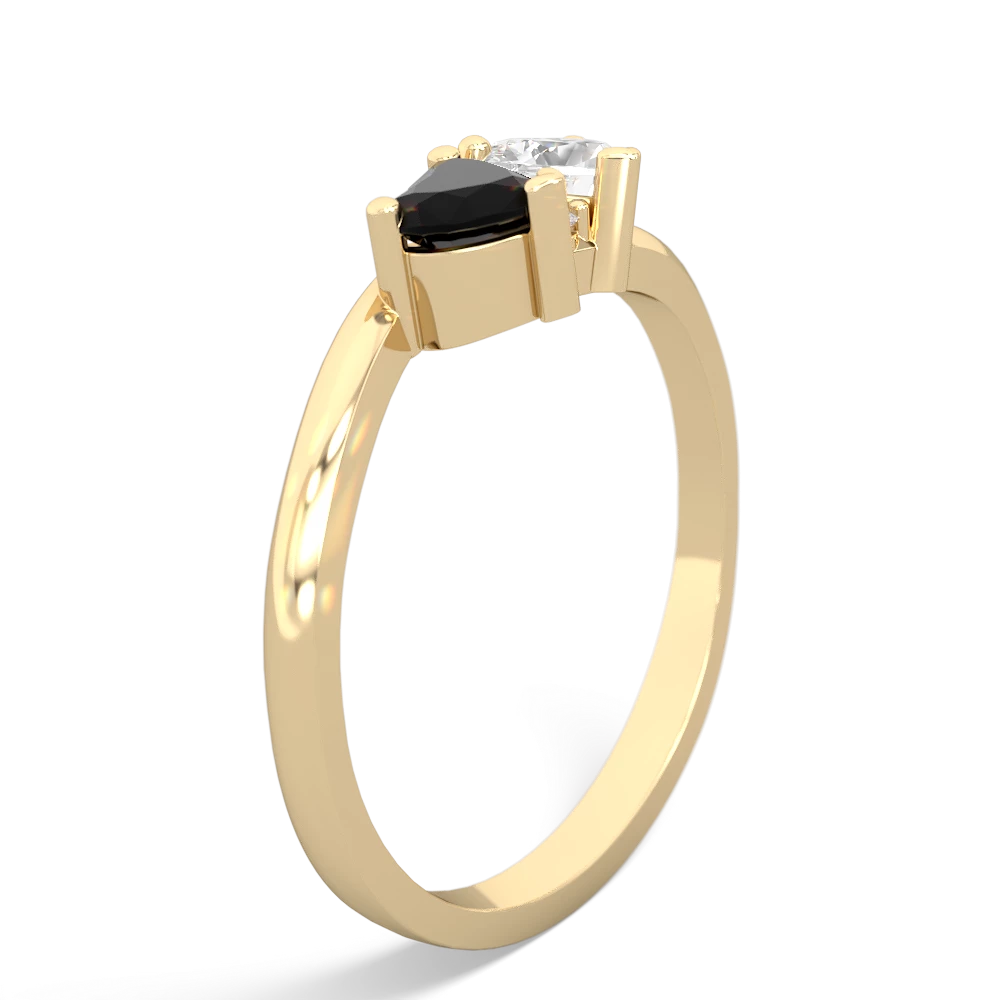 Onyx Sweethearts 14K Yellow Gold ring R5260