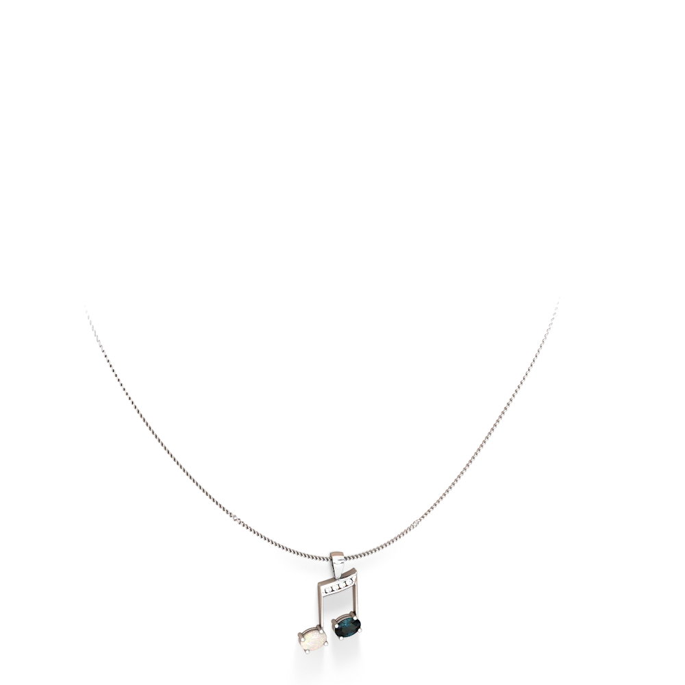 Opal Color Of Music 14K White Gold pendant P3334