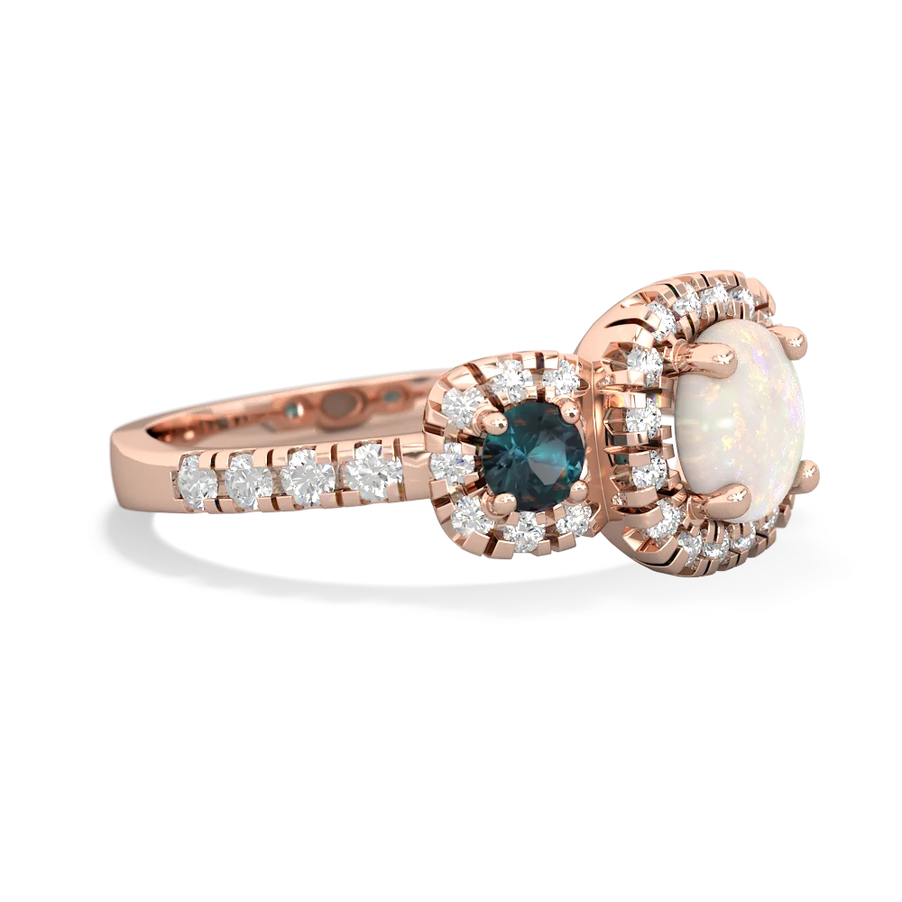 Opal Regal Halo 14K Rose Gold ring R5350