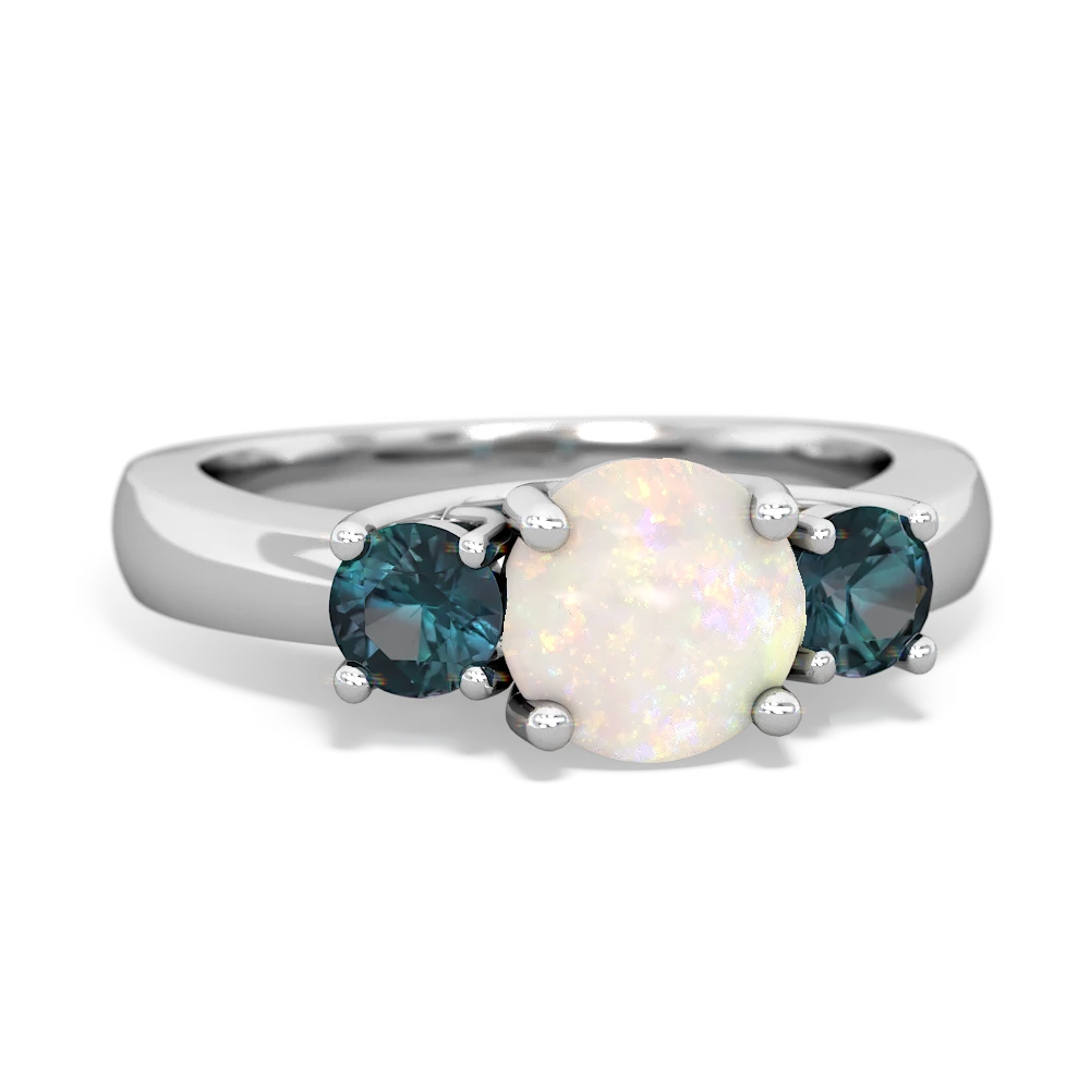 Blue/White Opal Ring – hannahrosejewelry