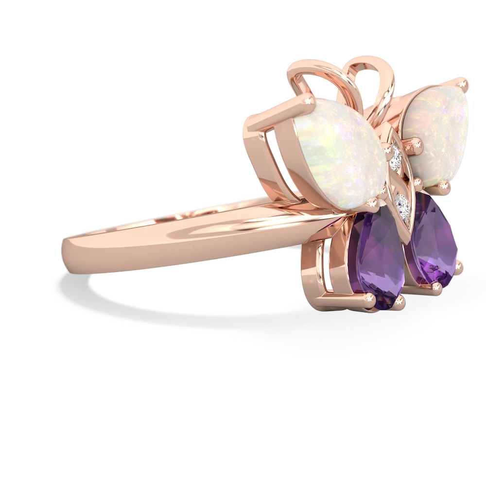 Opal Butterfly 14K Rose Gold ring R2215