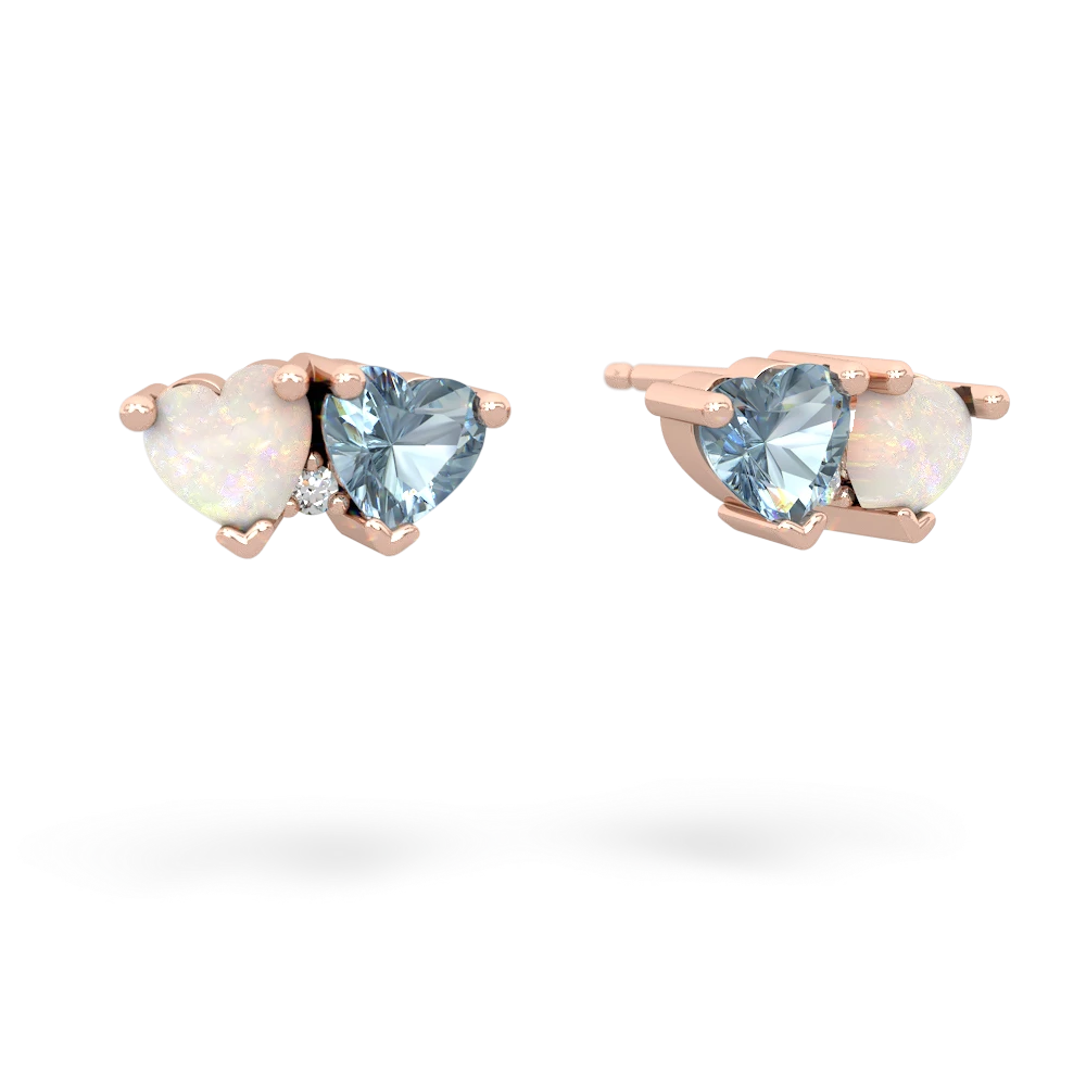 Opal Sweethearts 14K Rose Gold earrings E5260