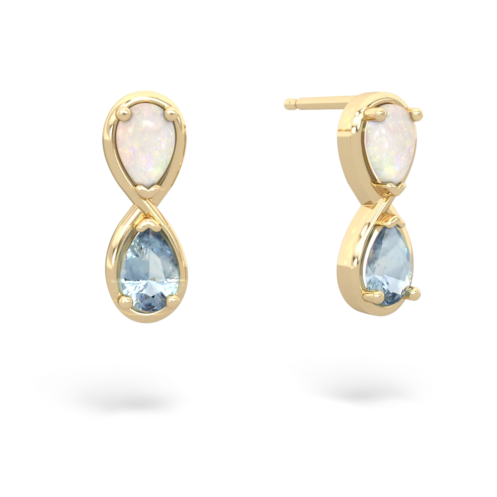 Opal Infinity 14K Yellow Gold earrings E5050