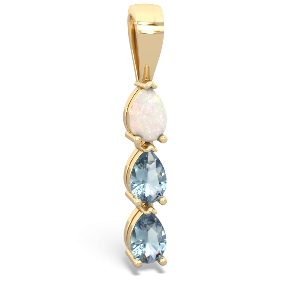 Opal Dew Drops 14K Yellow Gold pendant P2251