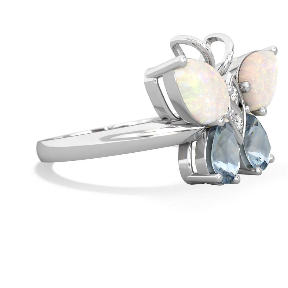 Opal Butterfly 14K White Gold ring R2215