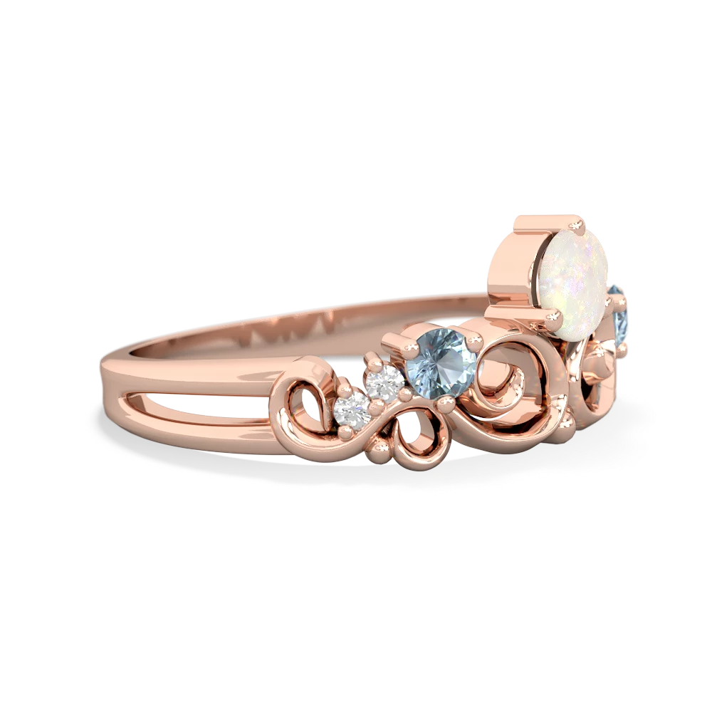 Opal Crown Keepsake 14K Rose Gold ring R5740