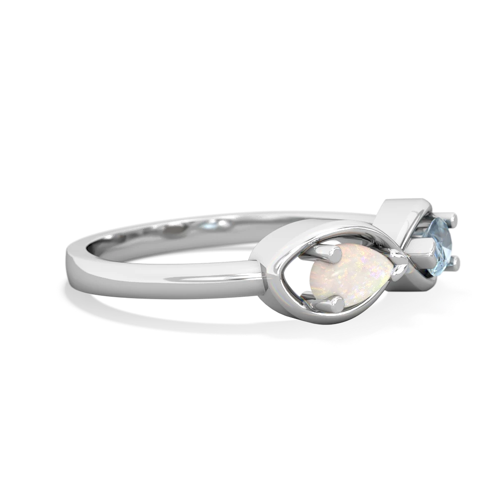 Opal Infinity 14K White Gold ring R5050