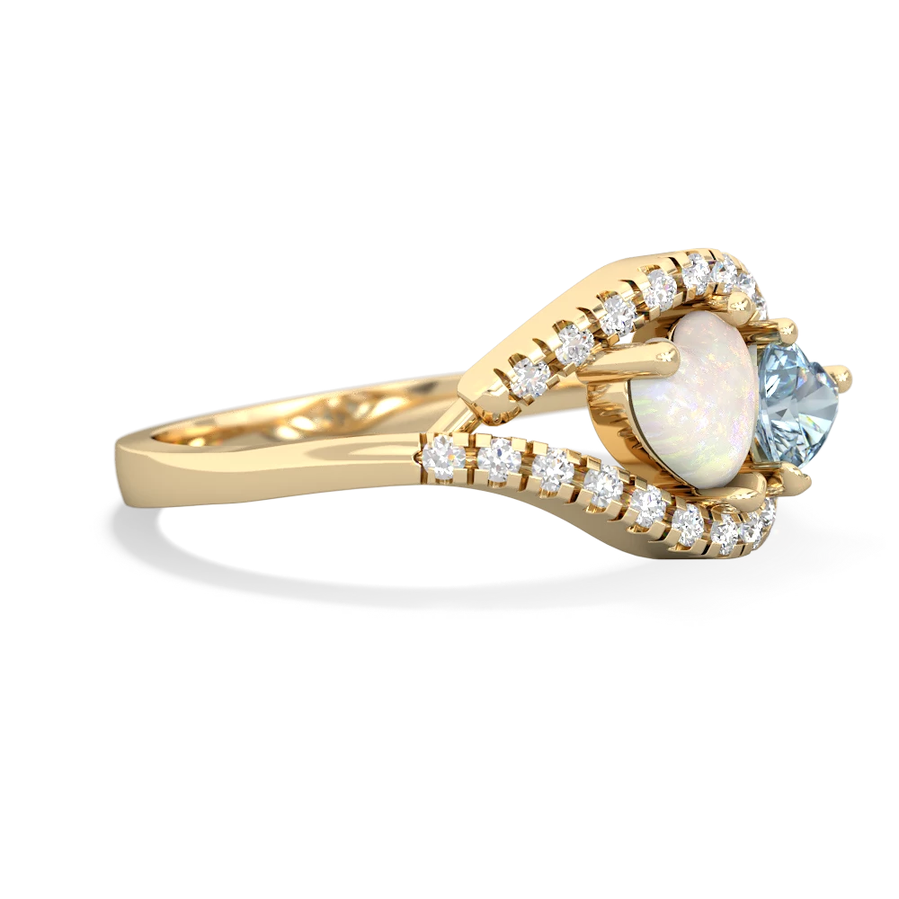 Opal Mother And Child 14K Yellow Gold ring R3010