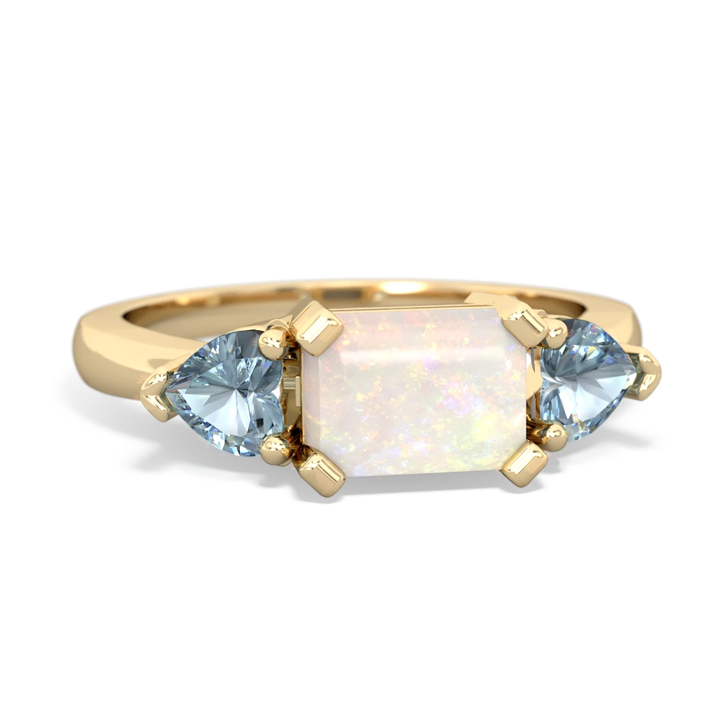 Opal Three Stone 14K Yellow Gold ring R5235