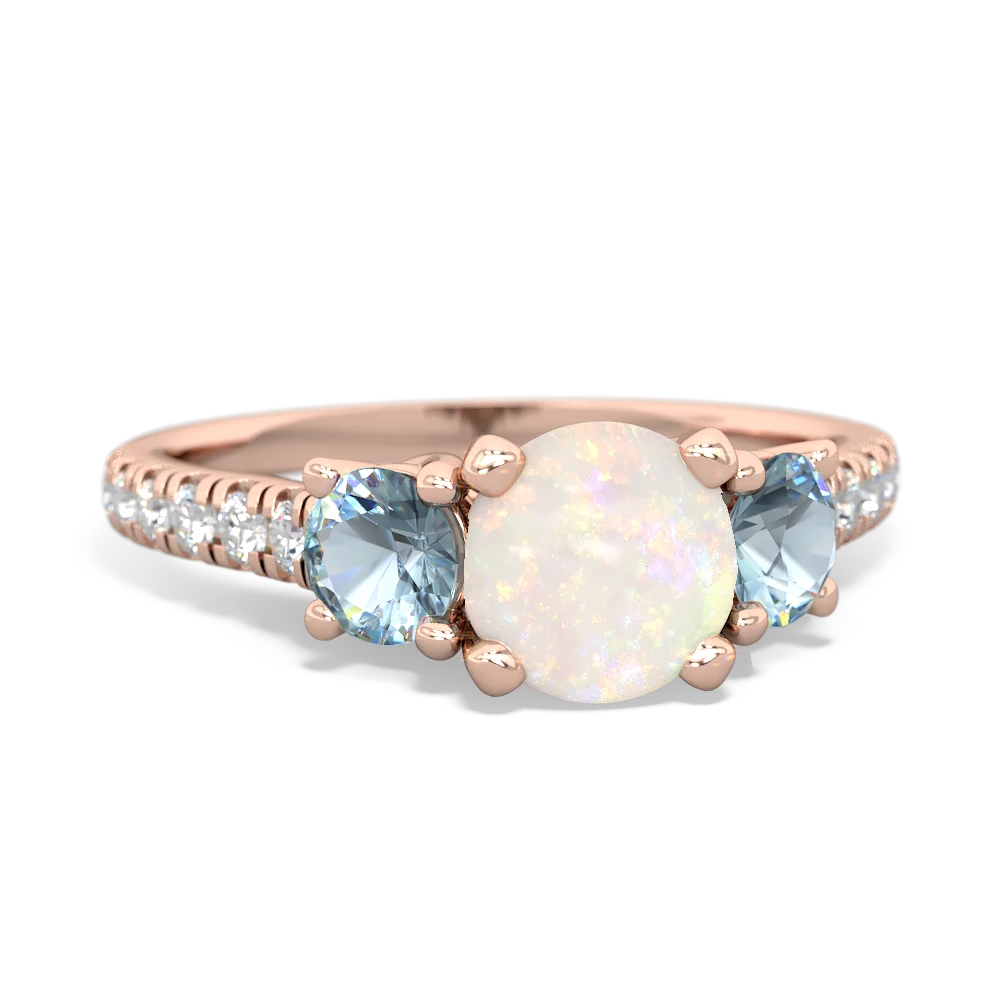 Opal Pave Trellis 14K Rose Gold ring R5500