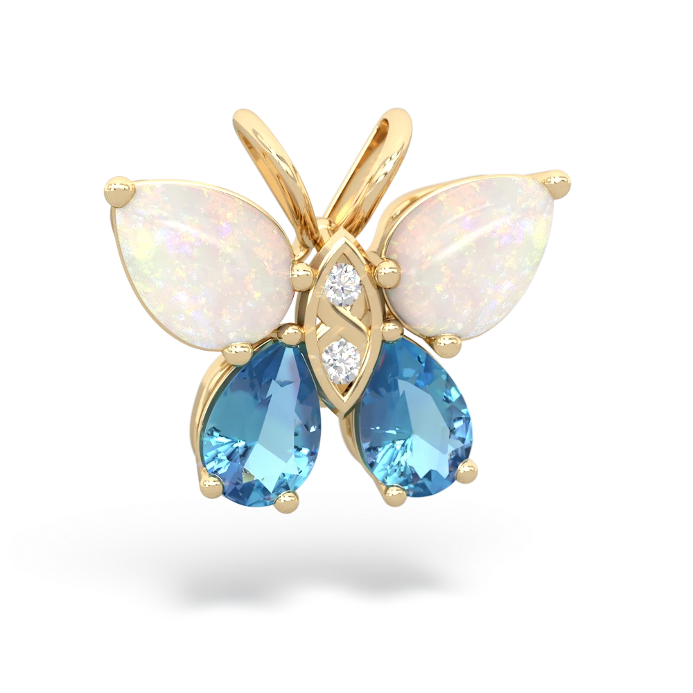 Opal Butterfly 14K Yellow Gold pendant P2215