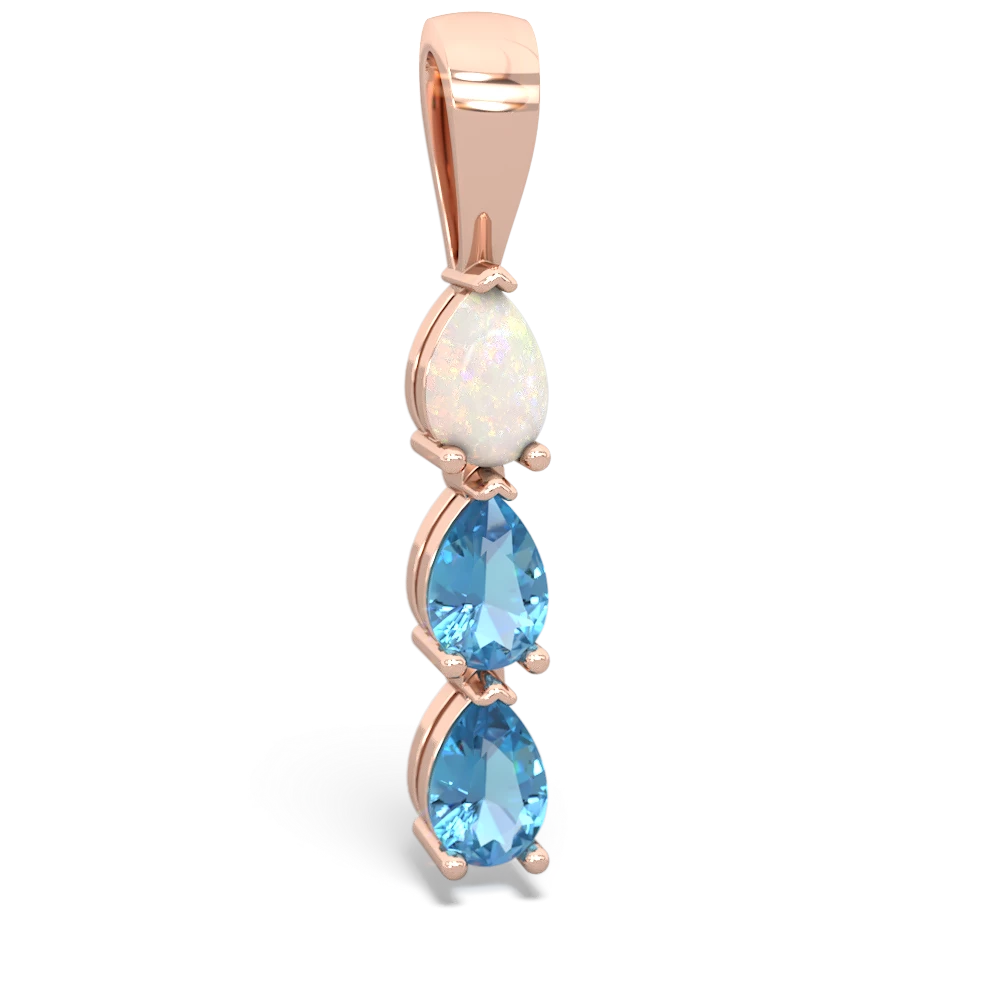 Opal Dew Drops 14K Rose Gold pendant P2251