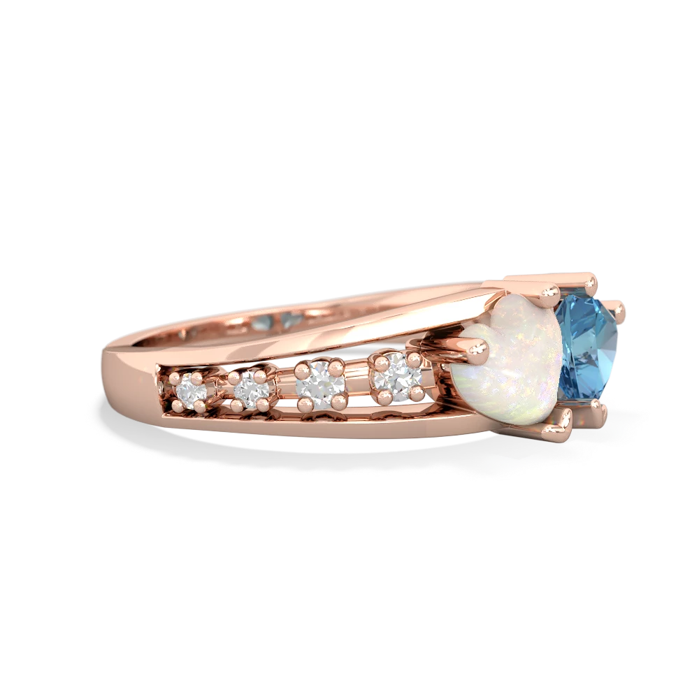 Opal Heart To Heart 14K Rose Gold ring R3342