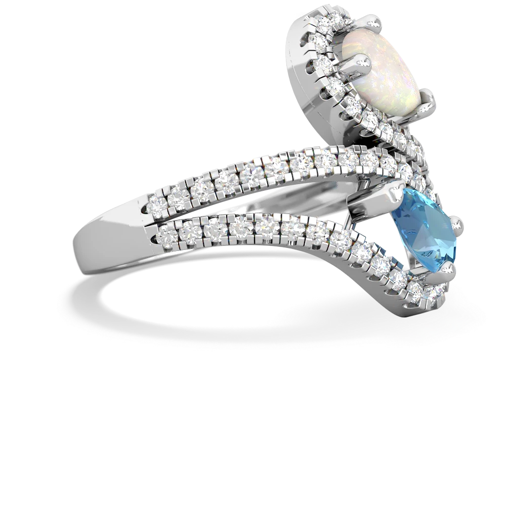 Opal Diamond Dazzler 14K White Gold ring R3000