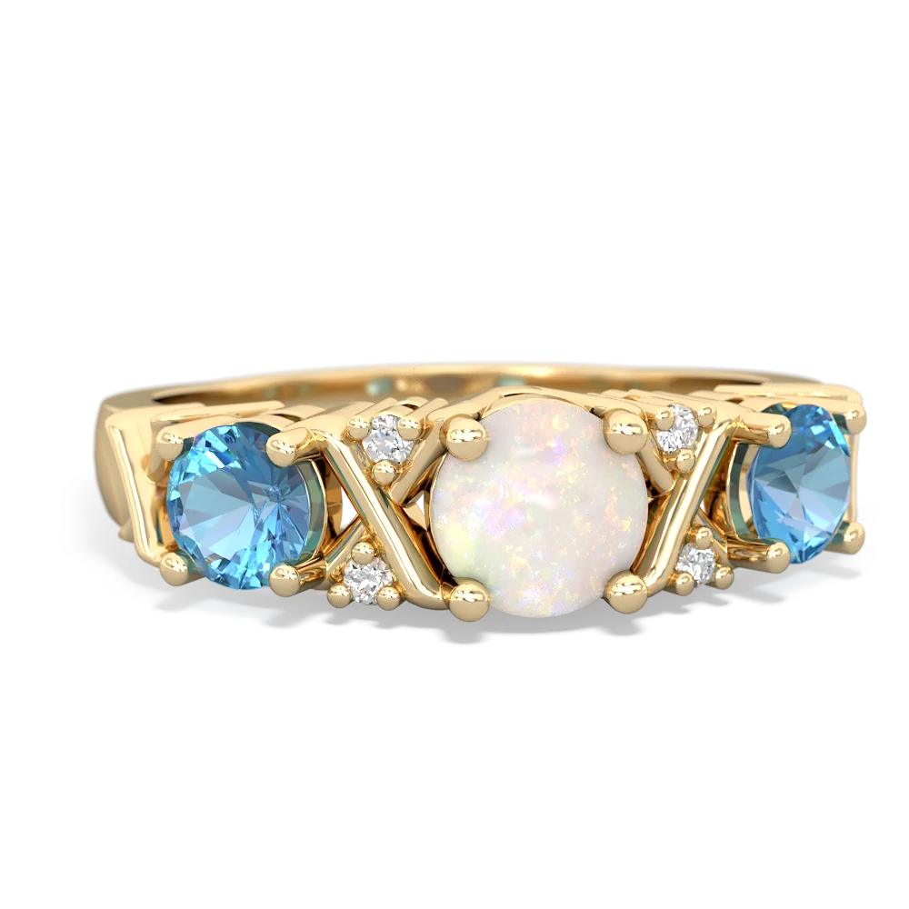 Opal Hugs And Kisses 14K Yellow Gold ring R5016