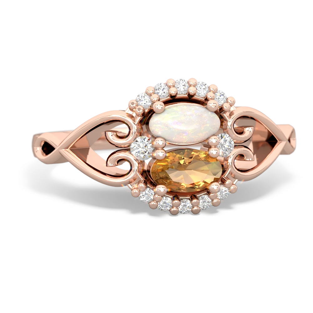 Opal Love Nest 14K Rose Gold ring R5860