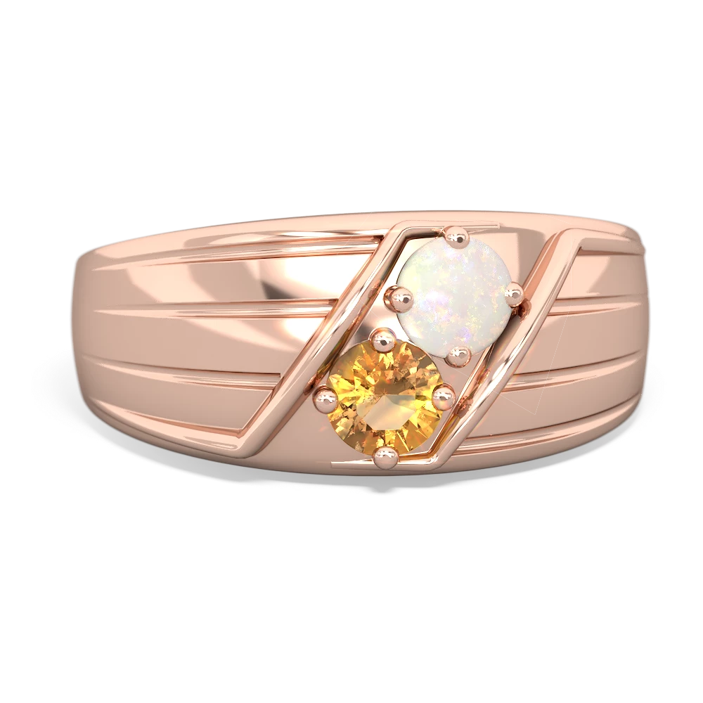 Opal Men's Streamline 14K Rose Gold ring R0460