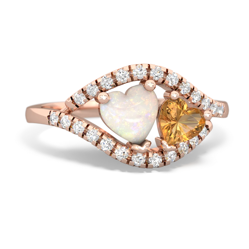 Opal Mother And Child 14K Rose Gold ring R3010