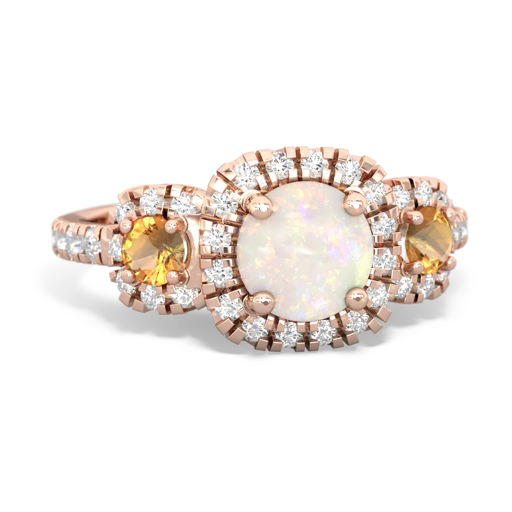 Opal Regal Halo 14K Rose Gold ring R5350