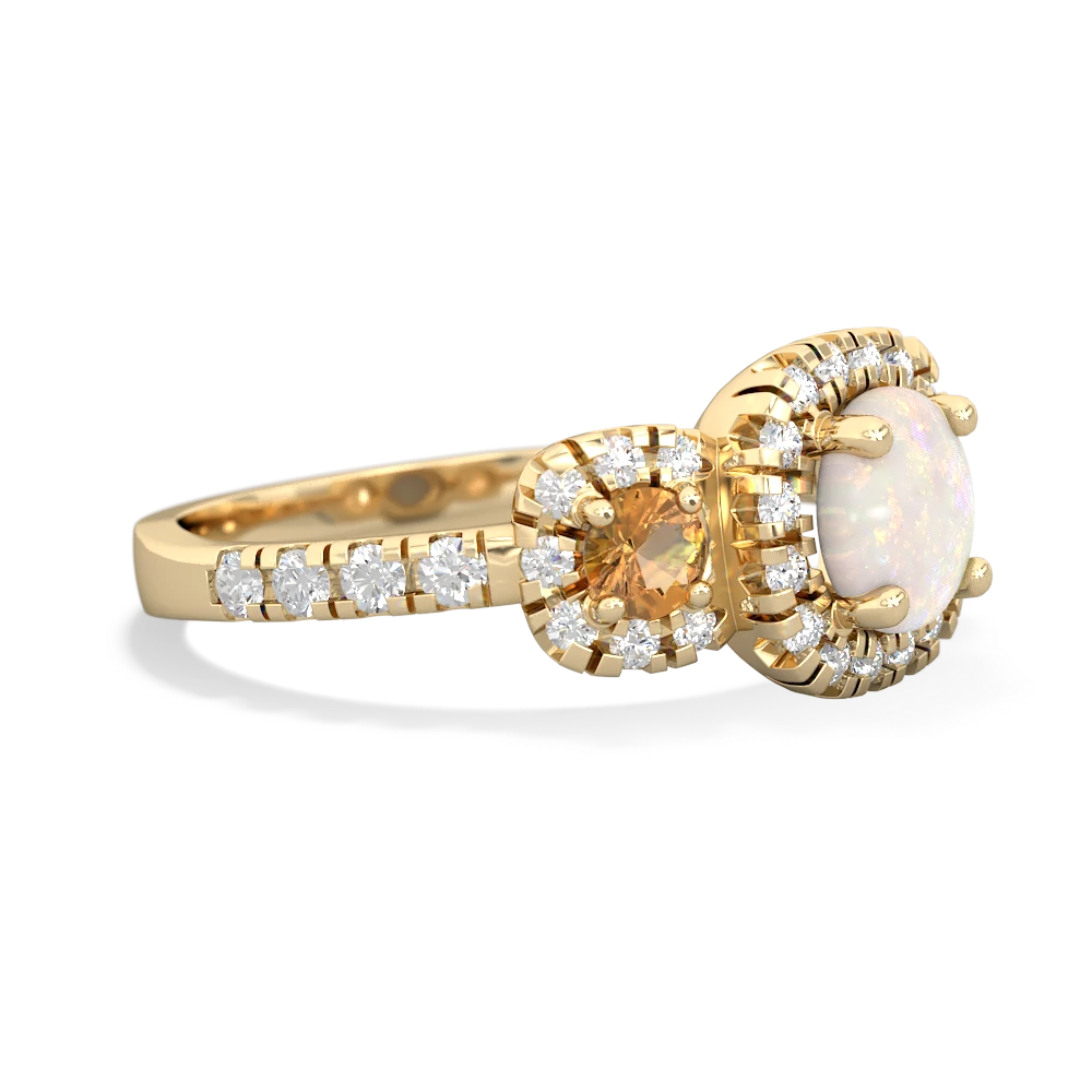 Opal Regal Halo 14K Yellow Gold ring R5350