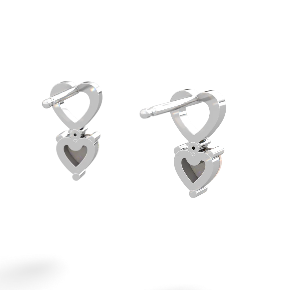 Opal Four Hearts 14K White Gold earrings E2558