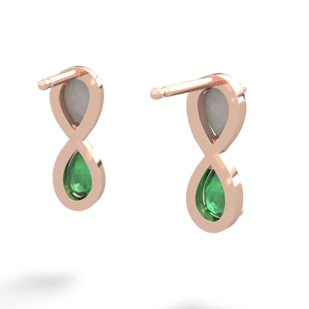 Opal Infinity 14K Rose Gold earrings E5050