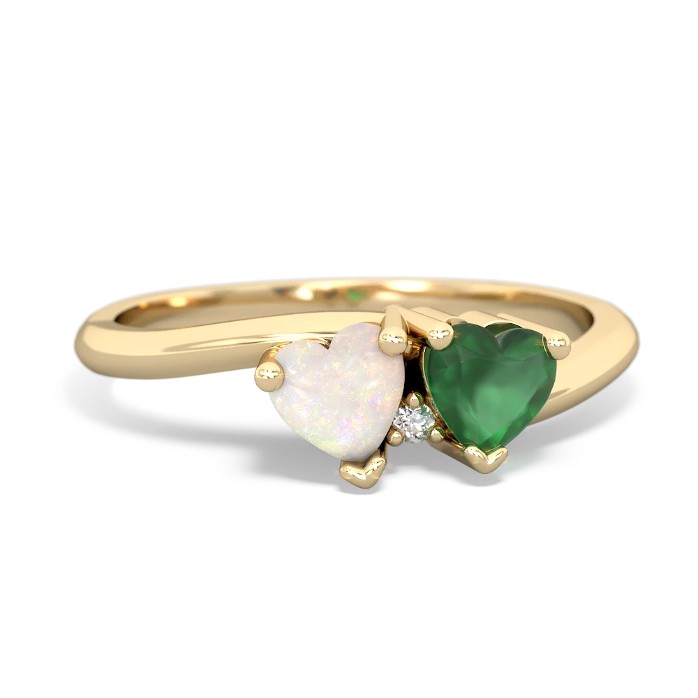 Opal Sweethearts 14K Yellow Gold ring R5260