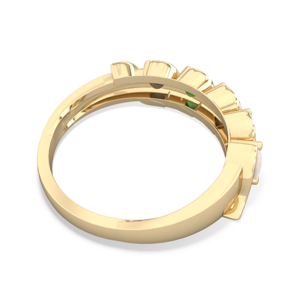 Opal Anniversary Band 14K Yellow Gold ring R2089