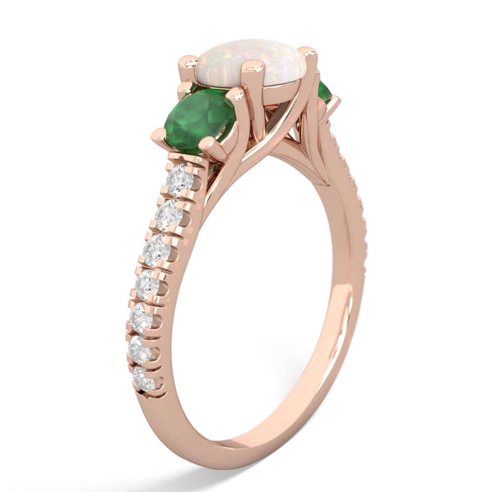 Opal Pave Trellis 14K Rose Gold ring R5500